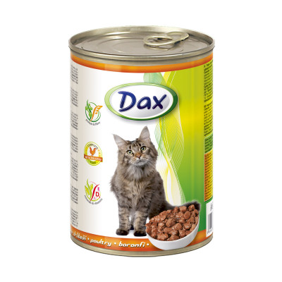 Hrana za mačke-zivina 415 g limenka Dax