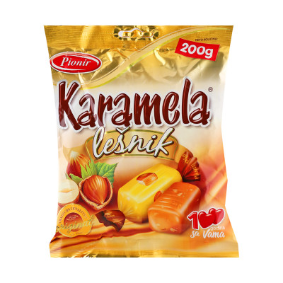 Karamela lješnik 200 g Pionir