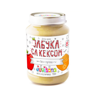 Kašica od jabuke i keksa 190 g Juvitana