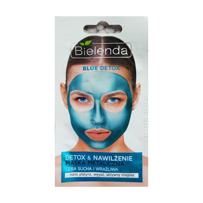 Maska za lice metallic blue detox Bielenda