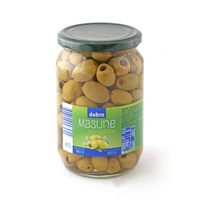 Masline zelene bez koštice 680 ml Dobro