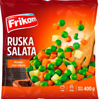 Miješano povrće za rusku salatu 400 g (zamrznuto) Frikom