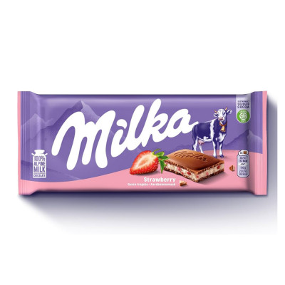Milka Strawberry 100G Flow Pack
