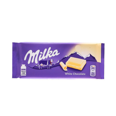 Milka white 100 g flow pack