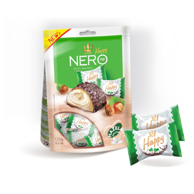 Napolitanke sa krem filom lješnika happy nero 120 g Flis