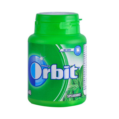 Orbit spearmint bottle 46pellets