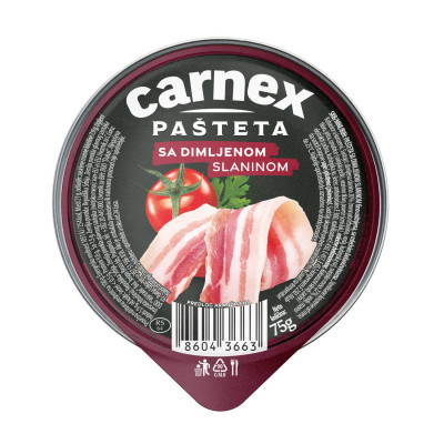 Pašteta sa dimljenom slaninom 75 g Carnex