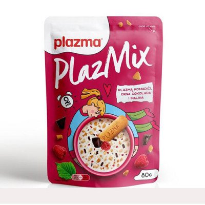 Plazmix komadići keksa čokolade i maline 70g Bambi