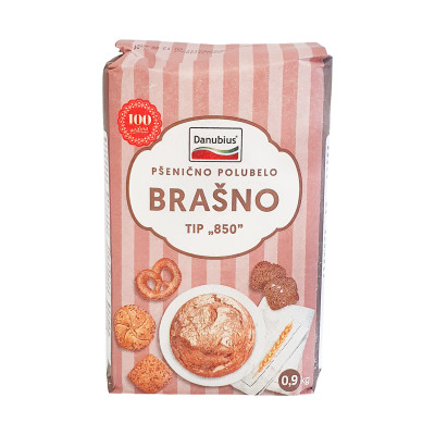 Pšenično polubijelo brašno t-850 900 g Danubius