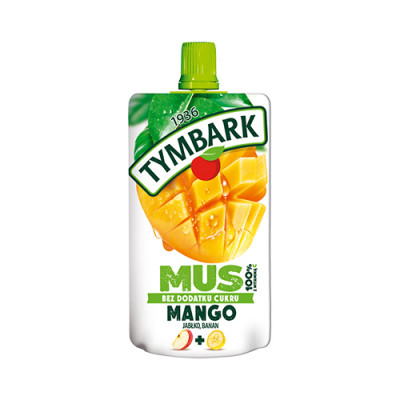 Voćni mus mango 100% bez dodatog šećera 120g Tymbark